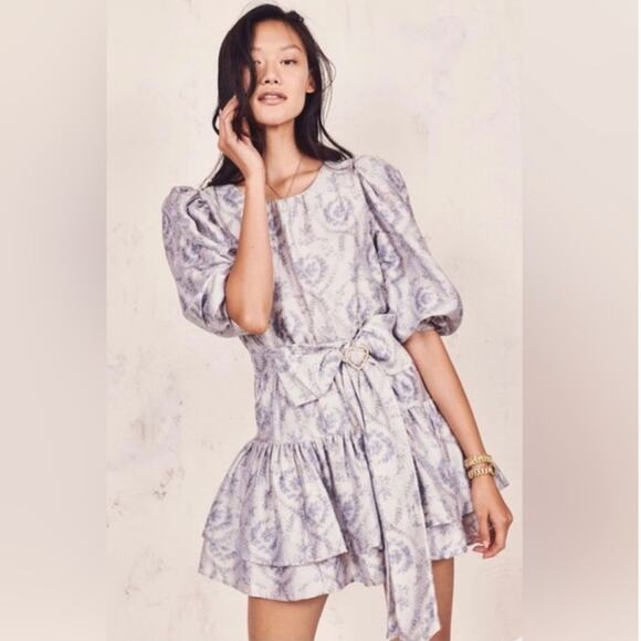 LoveShackFancy Small Cocktail Silk Dress Small Homecoming Formal $579 Pearla - Picture 1 of 16